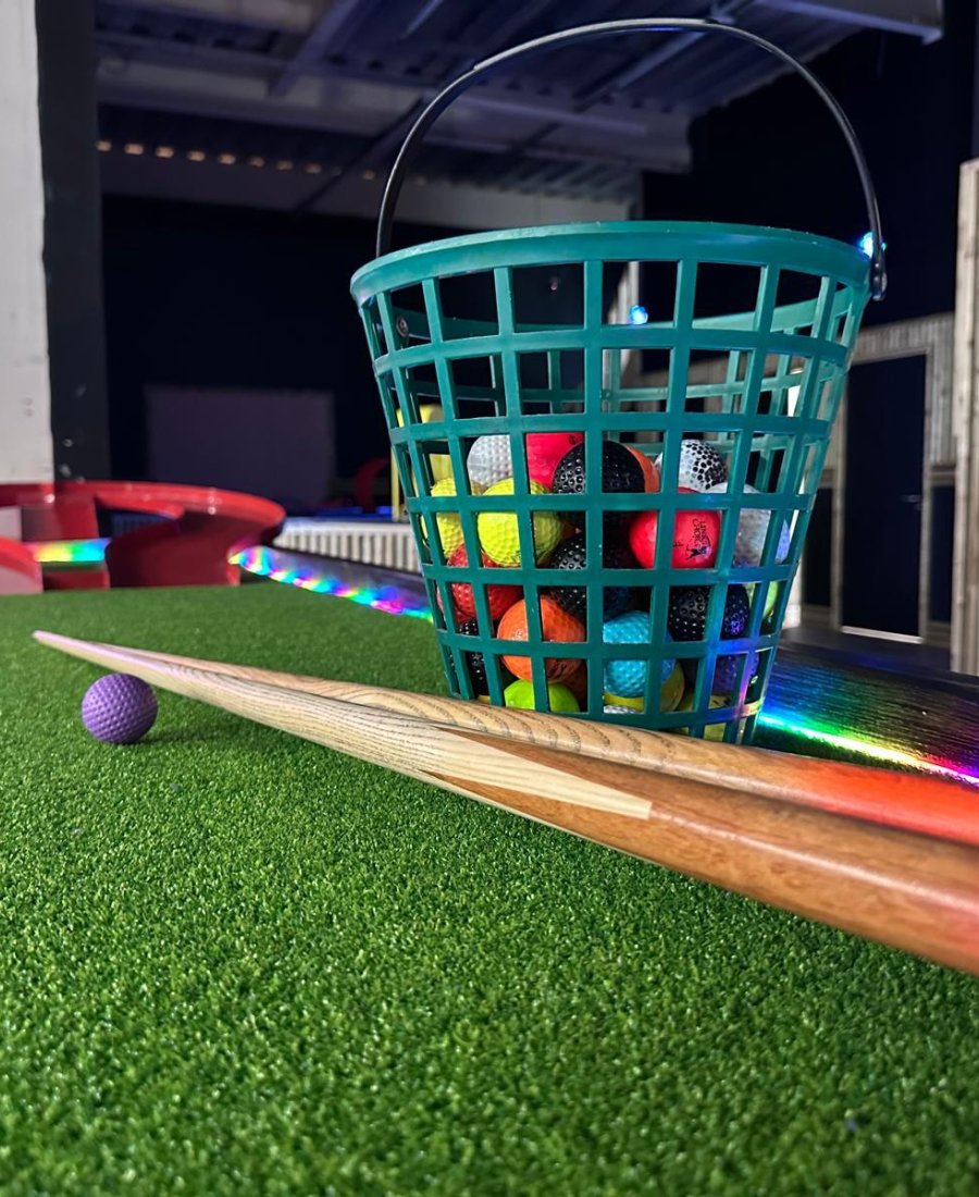 Crazy pool course at No Name Bar & Games Colchester