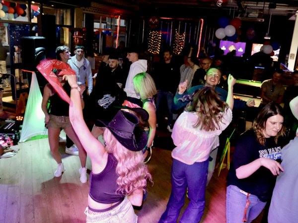 people dancing at no name bar and games Colchester