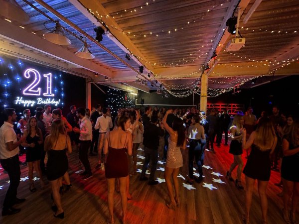 21st birthday party at no name bar and games private function room
